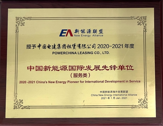 2020-2021年度中国新能源国际发展先锋单位